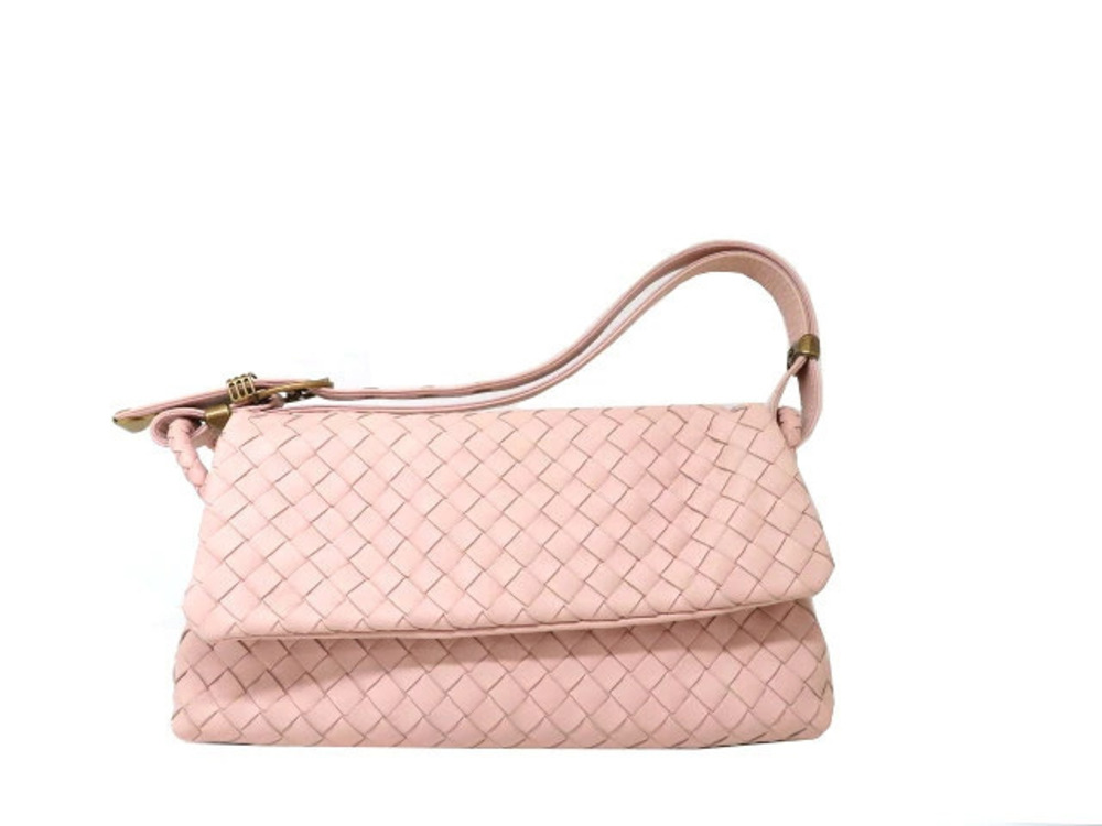 BOTTEGA VENETA bag Intrecciato Hobo pink Beige Cream leather